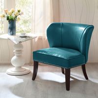 Blue Hilton Armless Accent Chair