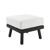 Albin Aluminum Outdoor Ottoman White