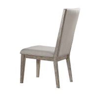 ACME Rocky Side Chair (Set-2), Fabric & Gray Oak
