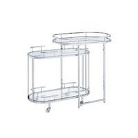 ACME Piffo Serving Cart Set, Clear Glass...