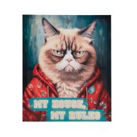 My House, My Rules/Multi Grumpy Cats My House, My Rules Canvas Wall Art See below