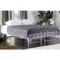 Transitional Queen Metal Bed Frame with ...