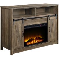 ACME Tobias Fireplace, Rustic Oak Finish