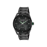 Citizen - Mens Eco-Drive CTO Black Ion-Plated Watch Black Dial
