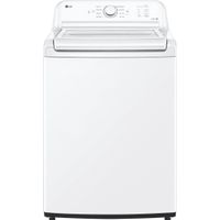 LG - 4.3 Cu. Ft. High-Efficiency Top Load Washer with SlamProof Glass Lid - White