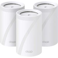 TP-Link - Deco BE65 Pro BE11000 Whole Home Tri-Band Wi-Fi 7 Mesh Router System with two 5-Gig Ports (3-pack) - White
