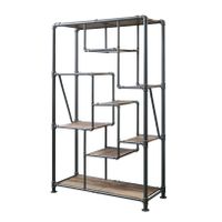 ACME Brantley Bookshelf, Antique Oak & Sandy Gray Finish
