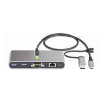 StarTech.com 2-Port USB-C/USB-A Hub with GbE and RS232 Serial 2x USB-A - hub - 2 ports
