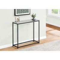 Accent Table/ Console/ Entryway/ Narrow/ Sofa/ Living Room/ Bedroom/ Metal/ Laminate/ Grey/ Black/ Contemporary/ Modern