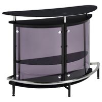 Amarillo 2-tier Bar Unit Black and Chrom...