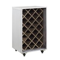 ACME Raini Wine Cabinet, Aluminum Finish