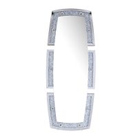 ACME Noralie Floor Mirror, Mirrored & Faux Diamonds