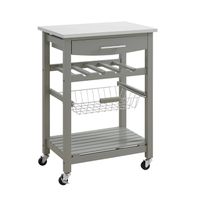 Causey Kitchen Cart Grey