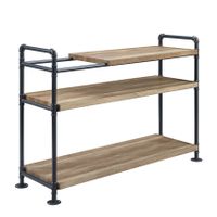 ACME Brantley Bookshelf, Oak & Sandy Black Finish