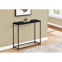 Accent Table/ Console/ Entryway/ Narrow/ Sofa/ Living Room/ Bedroom/ Metal/ Laminate/ Black/ Contemporary/ Modern