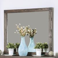 Rustic Rectangle Mirror in Wire-Brushed Rustic Brown