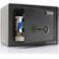 Honeywell - .19 Cu. Ft. Small Steel Safe with Key Lock - Black