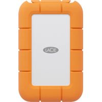 LaCie Rugged Mini SSD 1TB Solid State Drive - USB 3.2 Gen 2x2, speeds up to 2000MB/s (STMF1000400) - Silver and Orange