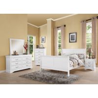 ACME Louis Philippe III Queen Bed, White