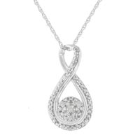 .925 Sterling Silver Diamond Accent Infi...