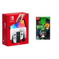 Nintendo - Switch OLED White + Luigi's Mansion 3 BUNDLE