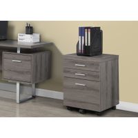 File Cabinet/ Rolling Mobile/ Storage Drawers/ Printer Stand/ Office/ Work/ Laminate/ Brown/ Contemporary/ Modern