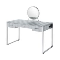 ACME Myles Vanity Set w/USB, Antique White & Chrome Finish
