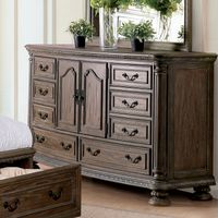 Traditional Wood 8-Drawer Dresser in Rustic Natural Tone