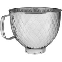 KitchenAid - 5-Quart Quilted Stainless Steel Bowl - Polished Stainless Steel