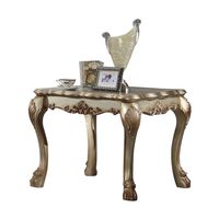 ACME Dresden End Table, Gold Patina & Bone