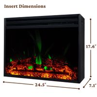 Sanoma Electric Fireplace Heater with 72-In. White Mantel, Bookshelves, Enhanced Multi-Color Log Display, and Remote