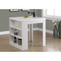 Dining Table/ 36" Rectangular/ Small/ Counter Height/ Kitchen/ Dining Room/ Laminate/ White/ Contemporary/ Modern