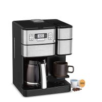 Cuisinart - Coffee Center Grind Brew Plus 12-Cup Coffee Maker with Carafe and Single Serve Brewer - Black Stainless Steel