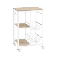 Toltec Small Kitchen Cart White