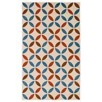 Burris Bone And Blue 4.3X7.3 Area Rug