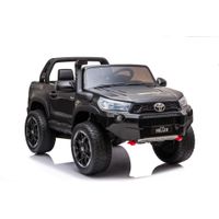 Hyper - Toyota Hilux 12V 2 Seat Off Road Ride-on, 4mph Max Speed - Front & Rear Lights - Front & Rear Trunk Space - Truck Sounds - Black/Grey