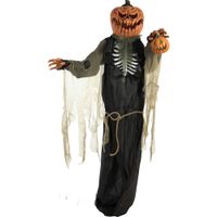 Life-Size Poseable Pumpkin Man with Ligh...