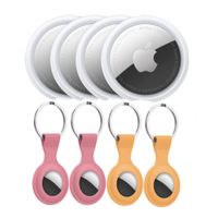 Apple Airtag 4 Pack Key Ring Pink/Orange