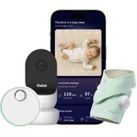 Owlet - Dream Duo 2 Smart Baby Monitor: FDA-Cleared Dream Sock and Cam 2 HD Wi-Fi Video - Mint