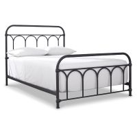 Black Nashburg Full Metal Headboard/Foot...