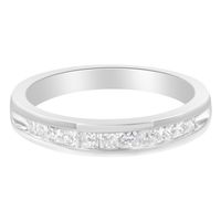 .925 Sterling Silver 1/2 Cttw Princess-C...