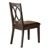 ACME Jameson Side Chair (Set-2), Brown Fabric & Espresso