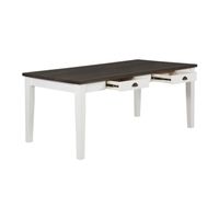 4-drawer Dining Table Espresso and Antiq...