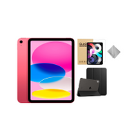 Apple 10th Gen 10.9-Inch iPad (Latest Model) with Wi-Fi - 64GB - Pink With Black Case Bundle