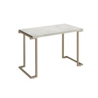 ACME Boice II Sofa Table, Engineering Stone Top & Champagne