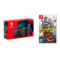 Nintendo - Switch 1.1 (Gray) + Super Mario 3D World Bowsers Fury BUNDLE