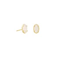 Kendra Scott Emilie Stud Earrings (Gold/Iridescent Drusy)