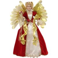Christmas Time 32-In. Music, Lights, and Motion Christmas Angel Figurine, Animated Indoor Holiday Home Decor