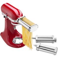 KitchenAid - 3-Piece Pasta Roller  Cutter Set and Fresh Prep Slicer/Shredder Attachment - KSMVSPR - Silver