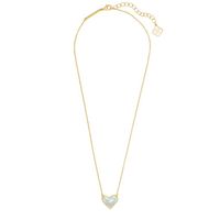 Kendra Scott Ari Heart Short Pendant Necklace (Gold/Dichroic Glass)